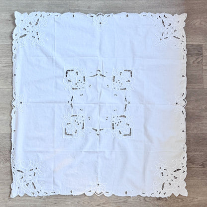 White square tablecloth