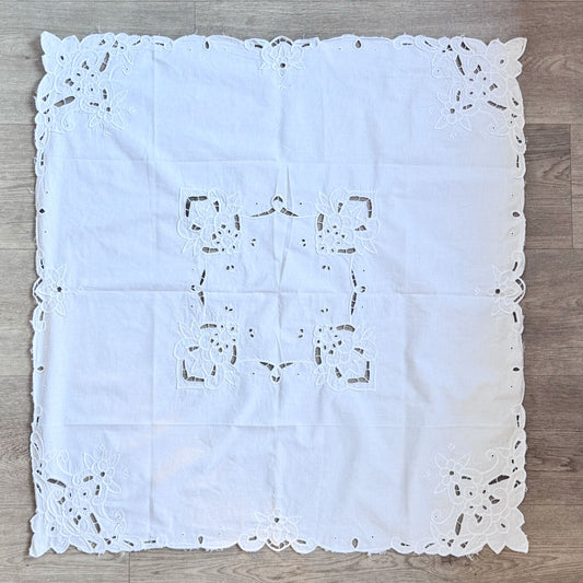 White square tablecloth