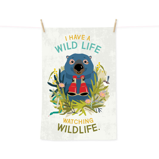 Wildlife Watcher tea towel