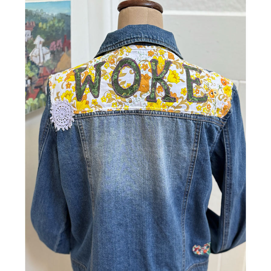 WOKE upcycled denim jacket