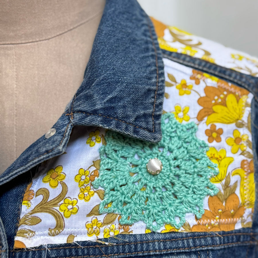 WOKE upcycled denim jacket