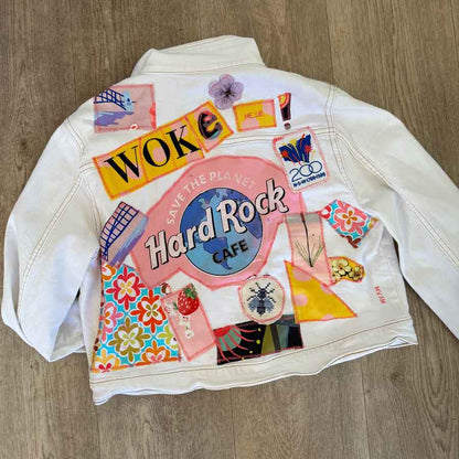 sz 14 Woke Me Up retro denim jacket