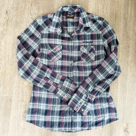 sz 12 vintage Wrangler check shirt