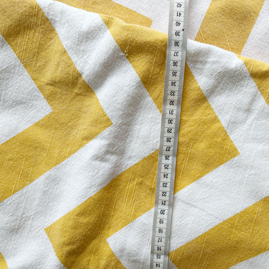 3m+ Yellow chevron cotton fabric
