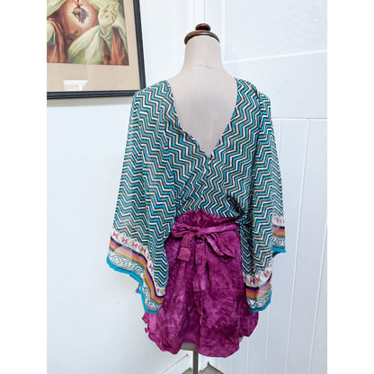 sz L Zebart funky shirt style dress