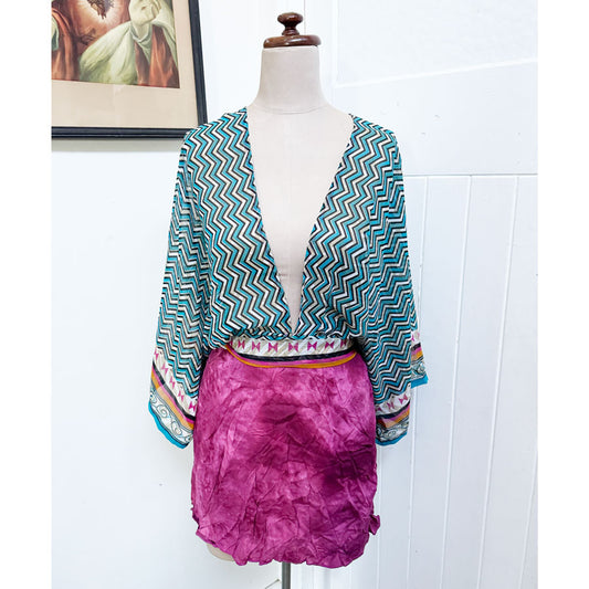 sz L Zebart funky shirt style dress