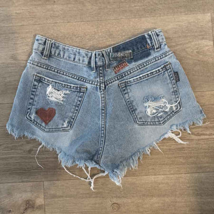 sz 26 zero fucks given denim shorts