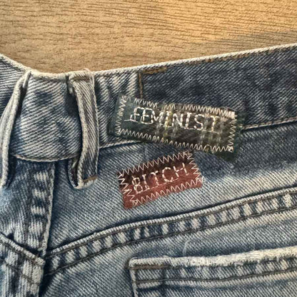 sz 26 zero fucks given denim shorts